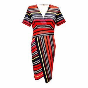 Cato Plus Size  Bold Multicolor Striped Midi Dress Size 28